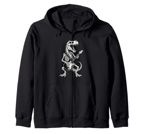 Skelett Dinosaurier Trex Halloween E-Gitarre Jungen Mädchen Kapuzenjacke Skelett Dinosaurier Trex Halloween E-Gitarre Jungen Mädchen Kapuzenjacke von DinosaurAxis1