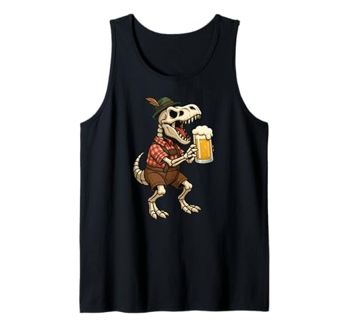 Skelett Trex Dinosaurier Bayerisch Deutsch Kostüm Bier Jungen Herren Tank Top Skelett Trex Dinosaurier Bayerisch Deutsch Kostüm Bier Jungen Herren Tank Top von DinosaurAxis1