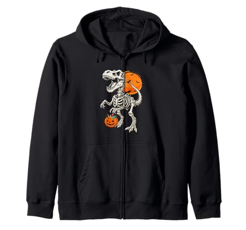 Skelett Trex Dinosaurier Kürbis Halloween Jungen Mädchen Kinder Kapuzenjacke Skelett Trex Dinosaurier Kürbis Halloween Jungen Mädchen Kinder Kapuzenjacke von DinosaurAxis1
