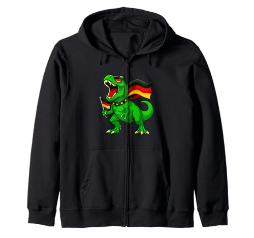 Trex Dinosaurier Deutschland Flagge Jungen Mädchen Kinder Kapuzenjacke von DinosaurAxis1