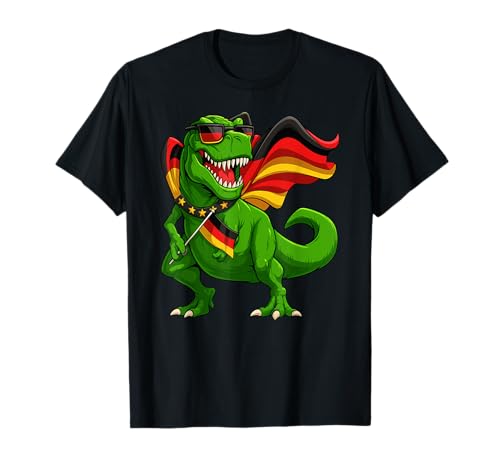 Trex Dinosaurier Deutschland Flagge Jungen Mädchen Kinder T-Shirt Trex Dinosaurier Deutschland Flagge Jungen Mädchen Kinder T-Shirt von DinosaurAxis1