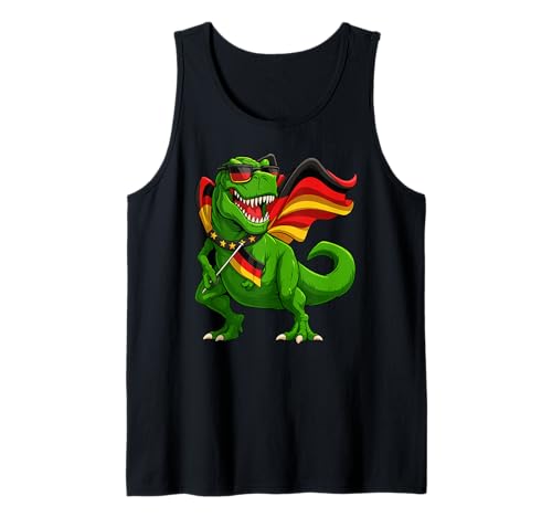 Trex Dinosaurier Deutschland Flagge Jungen Mädchen Kinder Tank Top Trex Dinosaurier Deutschland Flagge Jungen Mädchen Kinder Tank Top von DinosaurAxis1