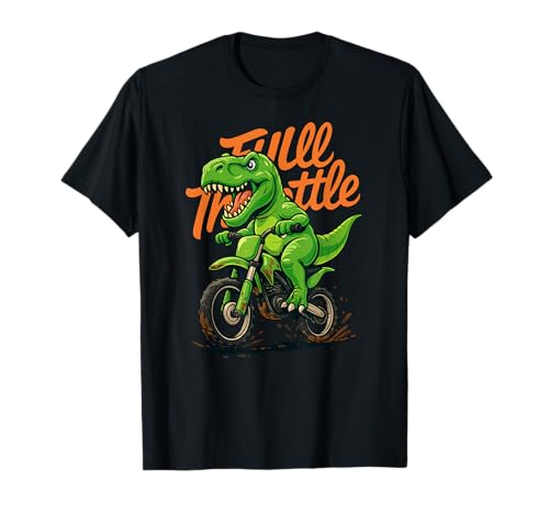 Dinosaurier Trex Vollgas Motocross Dirt Bike Jungen Herren Kind T-Shirt Dinosaurier Trex Vollgas Motocross Dirt Bike Jungen Herren Kind T-Shirt von DinosaurTrexAxis1