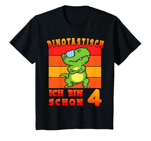 Dino Geburtstagsshirt 4 Jahre Jungen Dinosaurier Geburtstag T-Shirt von Dinosaurier Geburtstag 4 Jahre Dino Kinder Shirts