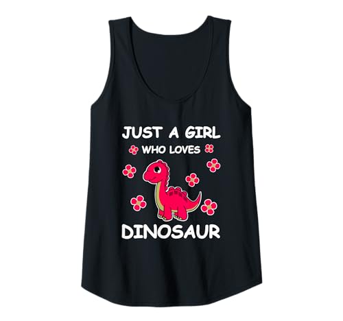 Damen Girl Loves Dinosaur Tank Top von Dinosaurier Geschenke für Damen Herren Kinder