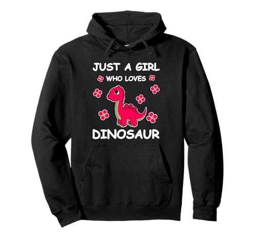 Girl Loves Dinosaur Pullover Hoodie von Dinosaurier Geschenke für Damen Herren Kinder