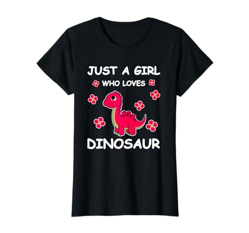 Girl Loves Dinosaur T-Shirt von Dinosaurier Geschenke für Damen Herren Kinder