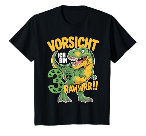 3. Geburtstag Dinosaurier Geschenk 3 Jahre Kinder T-Rex Dino T-Shirt von Dinosaurier-Geschenke zum Kindergeburtstag