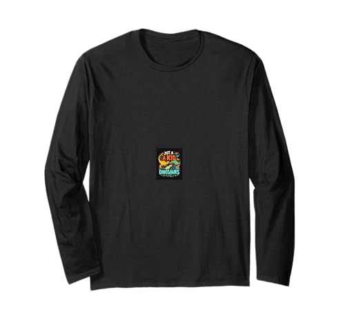 JUST A Kid WHO Loves Dinosaurs Dinosaur Kids Langarmshirt JUST A Kid WHO Loves Dinosaurs Dinosaur Kids Langarmshirt von Dinosaurier Kinder Geschenk Design