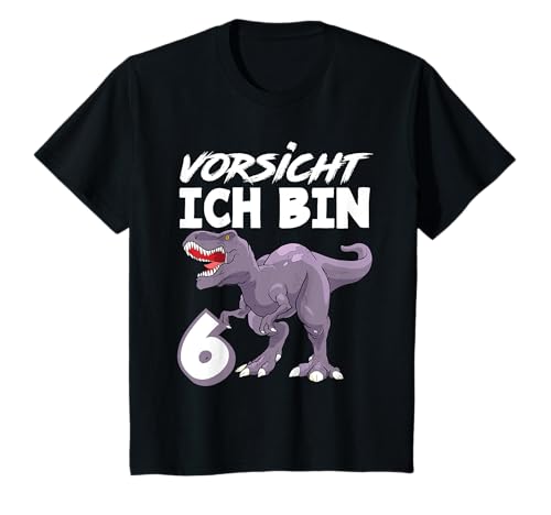 6. Geburtstag Jungen 6 Jahre Dino Dinosaurier Geburtstags T-Shirt von Dinosaurier Kindergeburtstag Geburtstag Geschenk
