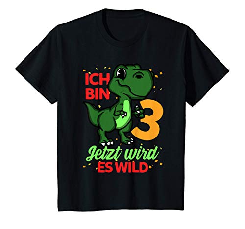 Kinder Dinosaurier Dritter Geburtstag Drei 3 Jahre Tyrannosaurus T-Shirt Kinder Dinosaurier Dritter Geburtstag Drei 3 Jahre Tyrannosaurus T-Shirt von Dinosaurier Kollektion Kindergeburtstag