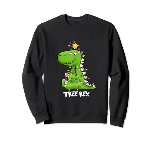 Tree Rex Cute Dinosaur Family Kids Christmas Sweatshirt Tree Rex Cute Dinosaur Family Kids Christmas Sweatshirt von Dinosaurier Winter Weihnachts Feiertage Kleidung