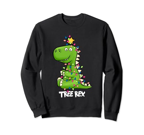 Tree Rex Süßer Dinosaurier Familie Kinder Weihnachten Sweatshirt Tree Rex Süßer Dinosaurier Familie Kinder Weihnachten Sweatshirt von Dinosaurier Winter Weihnachts Feiertage Kleidung