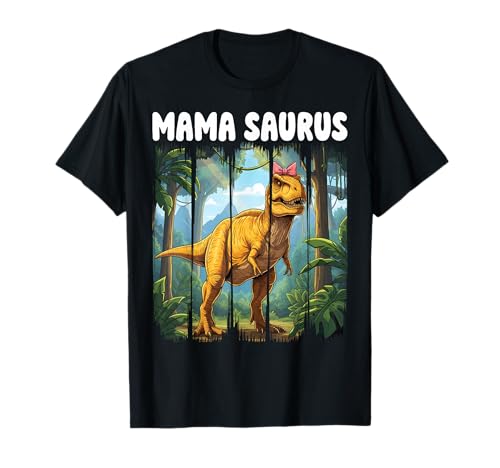 Mama Saurus prähistorischer Dschungel Pinselstrich Dinosaurier Mama Kunst T-Shirt Mama Saurus prähistorischer Dschungel Pinselstrich Dinosaurier Mama Kunst T-Shirt von Dinosaurs Tees
