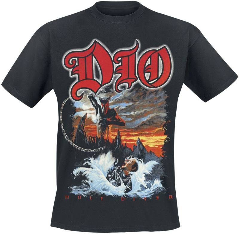 Dio T-Shirt - Holy diver - S bis XXL - für Männer - Größe M - schwarz  - Lizenziertes Merchandise! von Dio