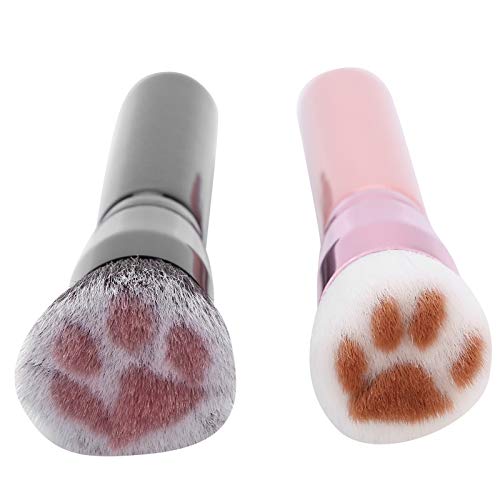 2 Stück Make-up-Pinsel -Kontur-Puderpinsel Katzenklaue Kosmetikpinsel Polier-Make-up-Werkzeug für Blending Rouge Concealer Lidschatten von Dioche