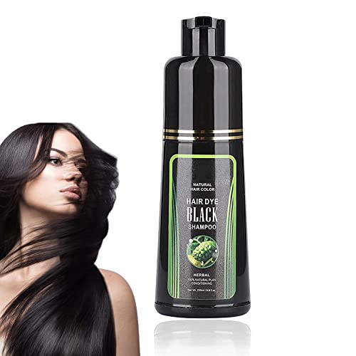 Dioche Black Hair Shampoo, Natürliches Schwarzes Haarfärbe Shampoo, Haarfärbemittel, Haarfärbung Color Shampoo für Männer und Frauen, Haarfärbemittel, 250ml von Dioche