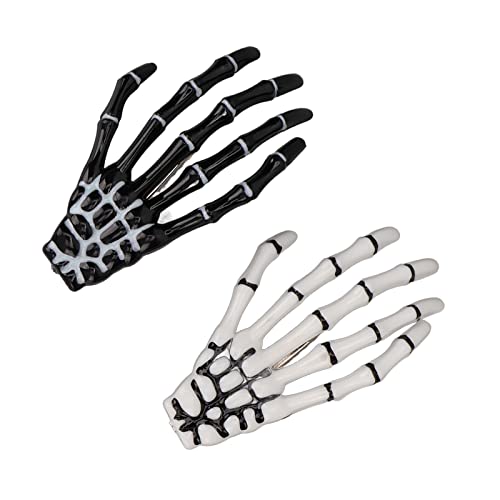 3 Paar Halloween Skelett Hände Knochen Haarspangen Zarte Punk Rock Horror Haarspange für Frauen Mädchen Haarschmuck von Dioche