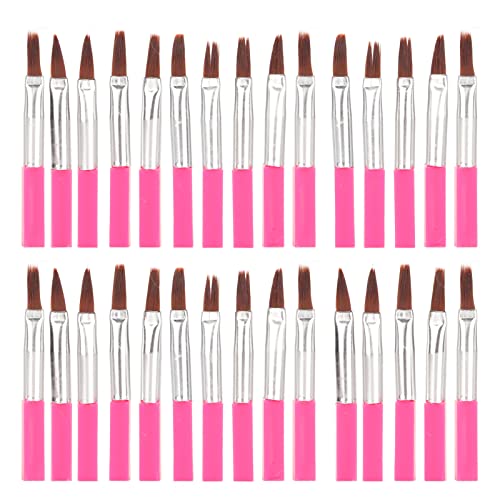 30 Stück Einweg-Lidschattenpinsel Eyeliner-Pinsel Tragbarer Eyeliner-Zauberstab Augen-Make-up-Pinsel Professioneller Make-up-Applikator für Frauen und Mädchen Rose Red von Dioche