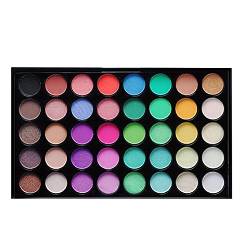 40 Farben Lidschatten Matt und Glitzer Lidschatten Palette Aquarell Pigment Kosmetik Make-up Set (E40#2) von Dioche