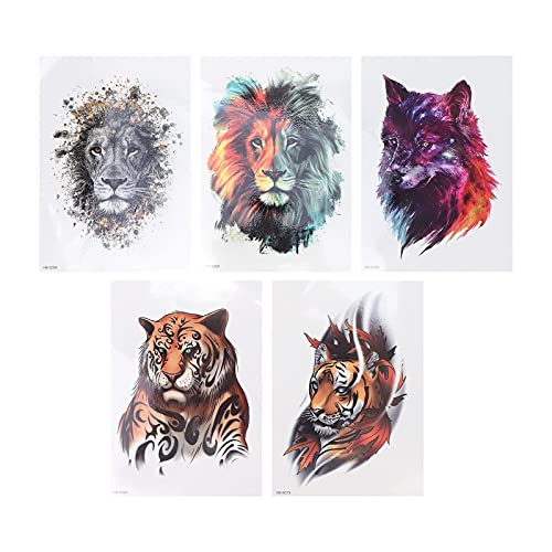 5Pcs Tattoo Stickers - Half Arm Temporäre Tattoo Sticker Fake Body Art Tattoo Wasserdichte Tattoo Muster Vorlage Langlebige Tattoo Patch Temporäre Tattoos für Hand Hals Wri von Dioche