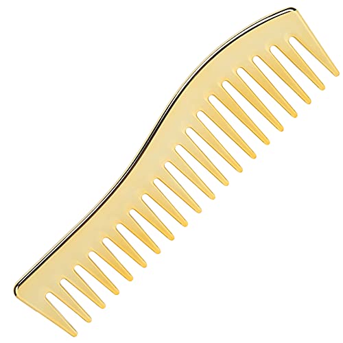 Breiter Haarkamm,kein Griff großer Salon-Entwirrung Kamm Styling Shampoo Kamm für Männer und Frauen,nicht leicht zu brechen,18 x 5 cm (Gold) von Dioche