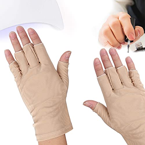Dioche UV-Handschuh für Nagellampe Professionelle Faser Baumwolle Anti-UV- Nail Art UV-Schutzhandschuhe Maniküre-Werkzeug von UV-Schäden Sonnenbrand Zuhause Im Freien von Dioche