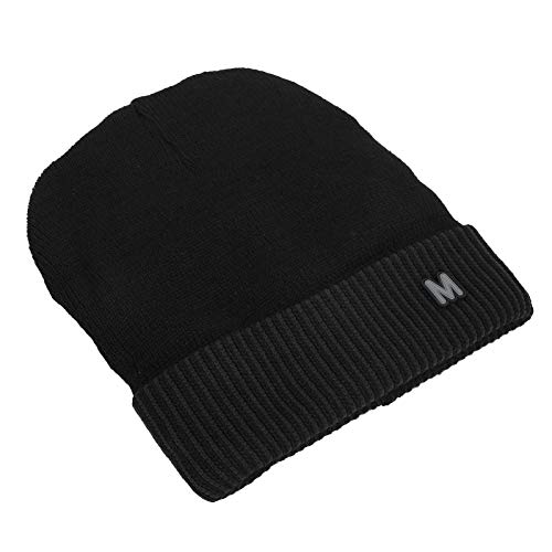 Dioche Wiederaufladbare USB-HeizmüTze, Winter Outdoor Warm Schnelle ErwäRmung Atmungsaktive MüTze Strickfleece ohne TraufmüTze FüR MäNner Frauen (schwarzer Rand) von Dioche