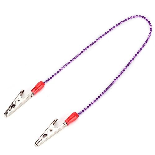 Flexibler Stahl-Kugelketten-Zahn-Lätzchen-Clip 5-teiliger Halter für Zahnarztbedarf (PURPLE) von Dioche