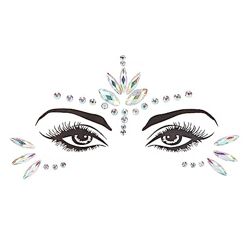 Gesicht Edelsteine, Selbstklebend Glitzersteine Strasssteine, Make-up Gesichtsaufkleber Dekorationen, Glitzer Temporäre Tattoos Gesichts Aufkleber, für Cosplay Karneval Schminke von Dioche
