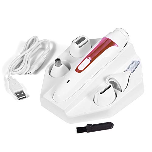 Haar-Epilierer Haarentfernung für Frauen 5-in-1 Elektrischer Epilierer Schneider für Nase Bart Augenbrauen Bikinizone Bein-Rücken-Trimmset Beauty-Tools (Rosa) von Dioche