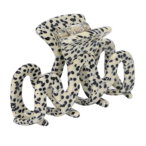 Haarklammern Rutschfest Starker Halt Einfache Modische Elegante Kieferklammern Acetatfolie Langlebig Weit Verbreitete Krallenklammer Haarschmuck für Frauen Mädchen (Leopardenbeige) von Dioche