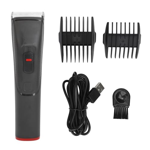 Haarschneidemaschine für Männer, Elektrische Haarschneidemaschine, Schnell Schneidender, Wiederaufladbarer USB-Haarschneider mit 2 Führungskämmen für den Täglichen Gebrauch (BLACK) von Dioche
