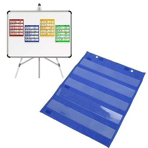 Magnetisches Taschendiagramm mit 5 Reihen Transparenter Tasche Magnetisches Design für das Klassenzimmer Ansprechendes Klassenzimmer-Werkzeug Nylonmaterial für Vielseitige von Dioche