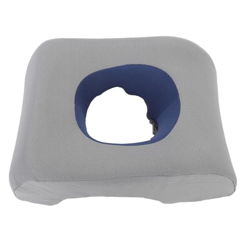 Massage Kissen Gesichtskissen, Massagebett Kopfstütze, Gesichtskissen, Hohle Kopfstütze für Salon Massage Schönheitsbett (11 X 21 X 30 cm) (Graublau) von Dioche