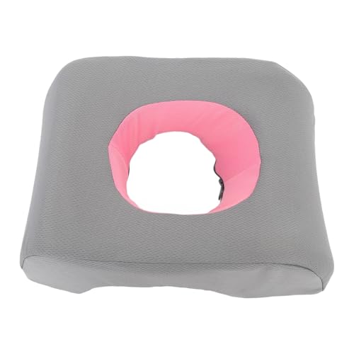 Massage Kissen Gesichtskissen, Massagebett Kopfstütze, Gesichtskissen, Hohle Kopfstütze für Salon Massage Schönheitsbett (11 X 21 X 30 cm) (Graurosa) von Dioche