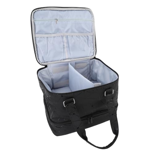 Nagellack-Halter, Organizer-Etui, Doppelschichtig, Fasst 42 Flaschen, Verstellbare, Abnehmbare, Wasserabweisende PU-Reisetasche mit Schwammpolster für Make-up-Werkzeuge, Nagellack-Halter, Organizer-Etui, Doppelschichtig, Fasst 42 Flaschen, Verstellbare, Abnehmbare, Wasserabweisende PU-Reisetasche mit Schwammpolster für Make-up-Werkzeuge, von Dioche