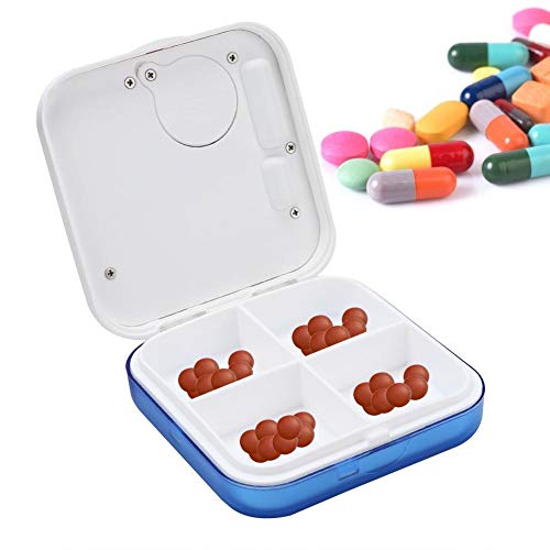 Pillenetui 4 Raster Smart Elektronische Pillendose Tägliche Medizin Tablet Pillen Aufbewahrungsbox Organizer Hülle Behälter mit Timer Smart Time Reminder Pillendose Pillen Organizer für die(02) von Dioche