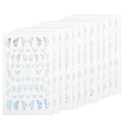 Schmetterlings-Nagelaufkleber, 12 Stück, Selbstklebend, 3D-Design, Modische Nagelkunstaufkleber, Nagel-DIY-Aufkleber, Nagelkunst-Fingernageldekoration für Frauen und Mädchen von Dioche