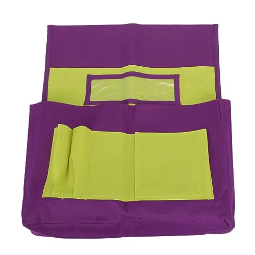 Stuhlrückentasche Praktische Aufbewahrung für Schulmaterial Transparente Namensschildtasche Einfache Installation Waschbar von Dioche