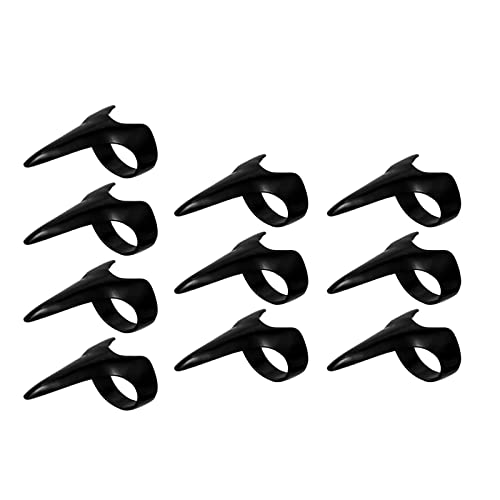 10 Stück Gothic Nägel Ringe Finger Krallen Nägel Retro Punk Gothic Finger Krallen Ringe Cosplay Party Zubehör von Diogeynu