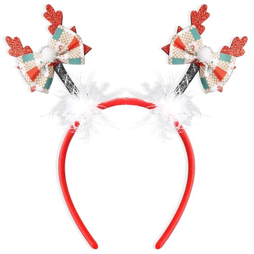 Diogeynu Durability Rentier Haarreifen Urlaub Elchohren Stirnbänder Kleine lustige Haarreifen Haarbänder für Kinder von Diogeynu