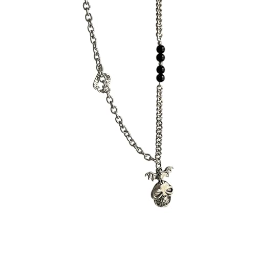 Diogeynu Kurze Choker-Halskette mit übertriebenem Spinnenanhänger, für Damen, Halloween, Gothic, Leder, Seil, Schlüsselbeinkette, Kreuzhalsband, verstellbares Schlüsselbein von Diogeynu