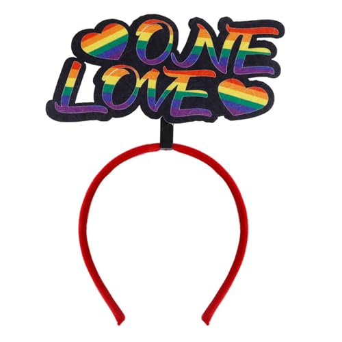 Diogeynu Regenbogen-Herz-Stirnband, bequemes Kostüm-Haarband, Kopfschmuck, bringt Spaß zu jedem Outfit, geeignet für Mode-Enthusiasten von Diogeynu