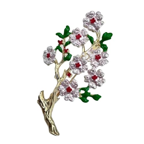 Elegante Pfingstrosen-Brosche, Perlglanz-Details, Metalllegierung, emailliert, Schmuck, Geschenke für sie, Freizeitkleidung, handbemalte Brosche, Einheitsgröße, Wie beschrieben von Diogeynu