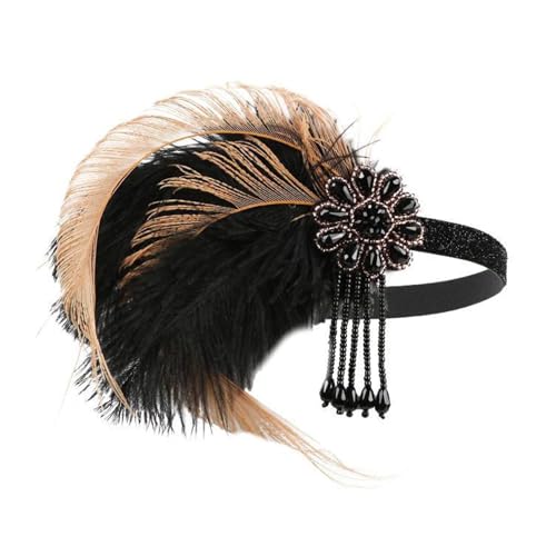Flapper-Stirnband, 1920er-Jahre, Bälle, Tänzerin, Kopfschmuck für besondere Anlässe, Hochzeit, Verlobung, Nacht, Kopfbedeckung, Haarstyling von Diogeynu