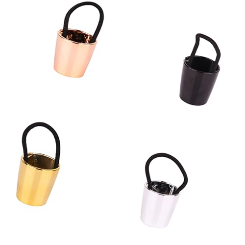 Haargummi mit Strasssteinen, stilvoller Pferdeschwanz-Halter, einfacher Haargummi für den täglichen Gebrauch und als Geschenk, 4 Stück von Diogeynu