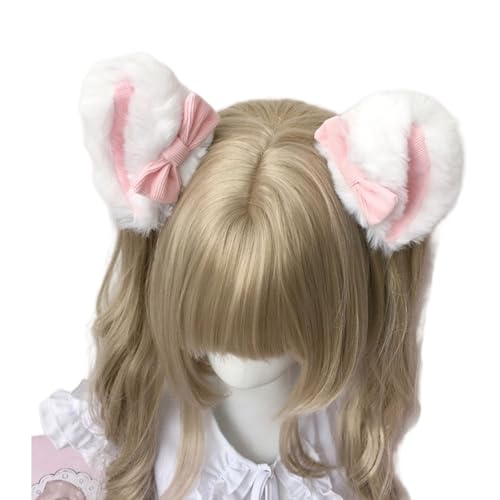 Künstliche Katzen-Ohr-Haarspange mit Schleifen, Tierohr-Haarspange, Kostüm für Halloween und Cosplay von Diogeynu