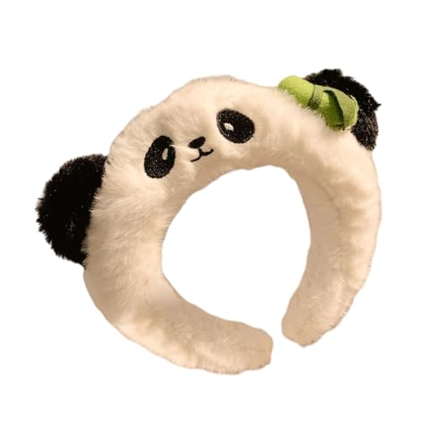 Lustiges und bequemes Panda-Plüsch-Stirnband, Cartoon-Stil, Teenager, Kopfschmuck für den täglichen Gebrauch, Entspannung zu Hause von Diogeynu