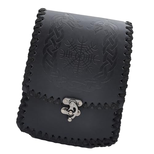 Mittelalterliche Gürteltasche Hüfttasche Kleingeldbörse PU-Leder Gürteltaschen Kleine Geldbörse Cosplay Münzbeutel für Männer Frauen, D von Diogeynu